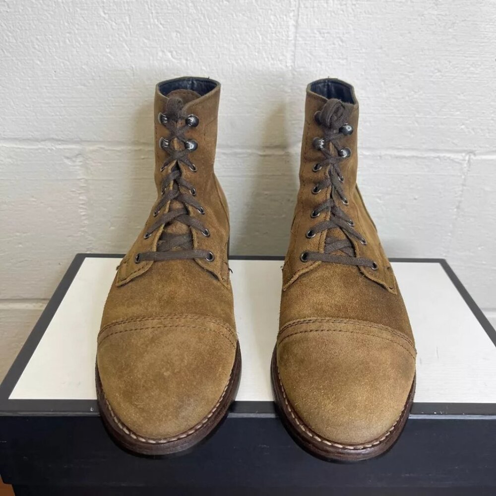 Thursday Boot‎ Co. Captain Ankle Boots Cap Toe Brown Suede Lace up Women's 10.5